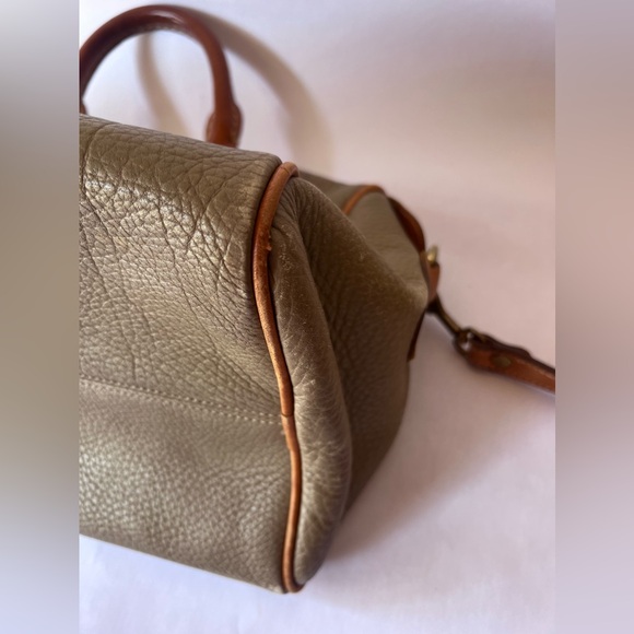 Dooney & Bourke Vintage Classic AWL Leather Shoulder Satchel Bag Taupe - Picture 9 of 10